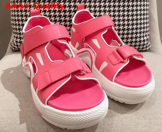 Louis Vuitton Archlight Sandal in Pink Calf Leather Replica