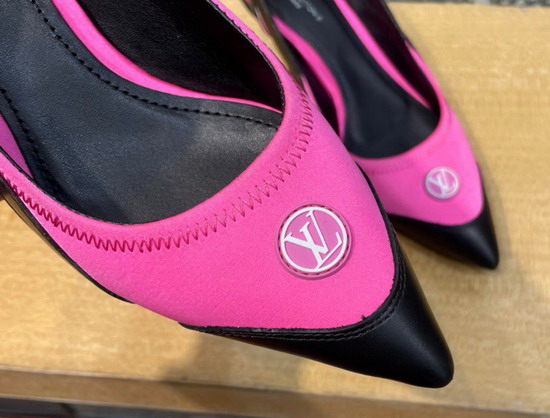 Louis Vuitton Archlight Slingback Pump Pink Technical Satin and Calf Leather 1A9QUM Replica