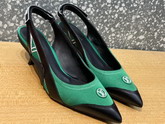 Louis Vuitton Archlight Slingback Pump Vert Technical Satin and Calf Leather 1A9QVY Replica