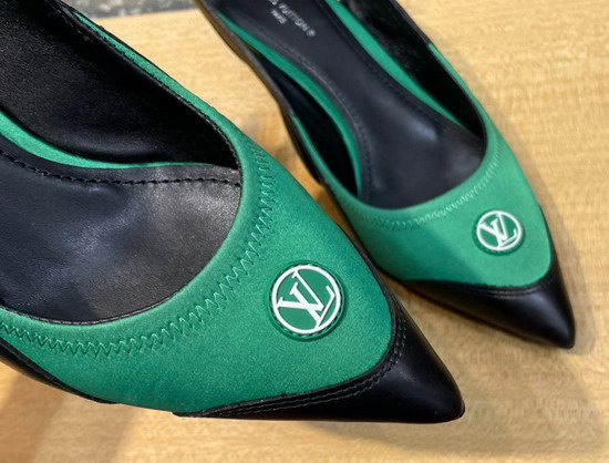 Louis Vuitton Archlight Slingback Pump Vert Technical Satin and Calf Leather 1A9QVY Replica