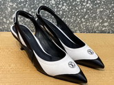 Louis Vuitton Archlight Slingback Pump White Technical Satin and Calf Leather 1A9QTQ Replica