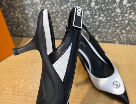 Louis Vuitton Archlight Slingback Pump White Technical Satin and Calf Leather 1A9QTQ Replica