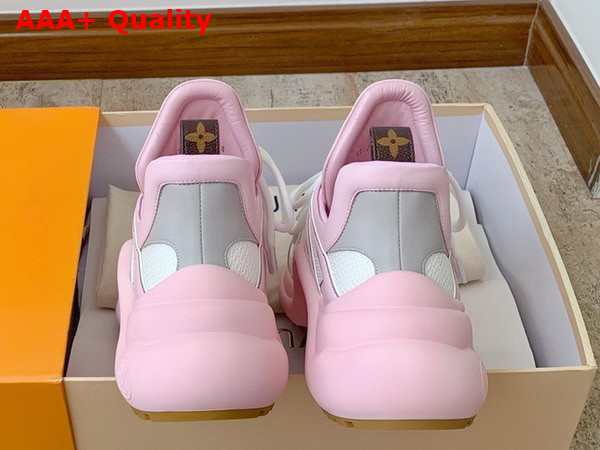 Louis Vuitton Archlight Sneaker in White Mesh and Pink Calf Leather Replica