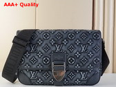 Louis Vuitton Archy Messenger MM Bag Charcoal Cowhide Leather M21358 Replica