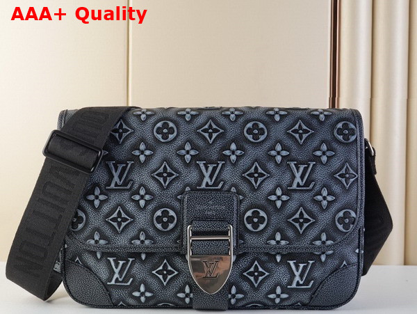 Louis Vuitton Archy Messenger MM Bag Charcoal Cowhide Leather M21358 Replica