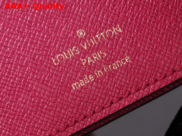 Louis Vuitton Ariane Wallet Monogram Coated Canvas with Cowhide Trim Fuchsia M62036 Replica