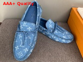 Louis Vuitton Arizona Mocassin in Blue Monogram Denim Replica