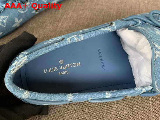 Louis Vuitton Arizona Mocassin in Blue Monogram Denim Replica