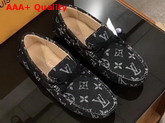 Louis Vuitton Arizona Moccasin in Black Denim Monogram Canvas Replica