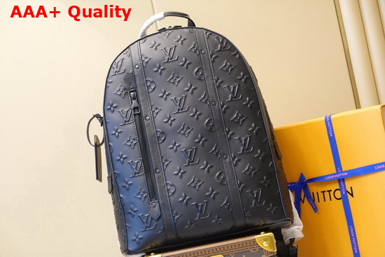 Louis Vuitton Armand Backpack in Black Monogram Seal Cowhide Leather M57959 Replica