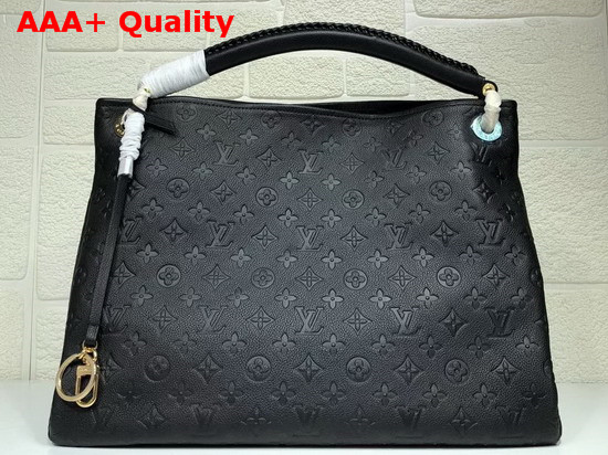 Louis Vuitton Artsy MM Black Embossed Calf Leather with Smooth Leather Trimmings M41066 Replica