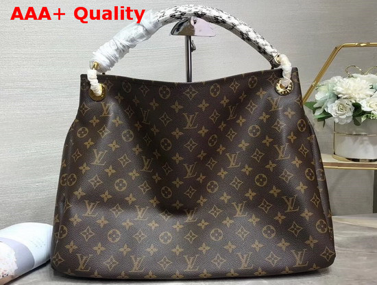 Louis Vuitton Artsy MM Monogram Canvas and Python Handle Replica