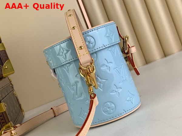 Louis Vuitton Astor Bag Sky Blue Monogram Vernis Embossed Cowhide Leather Replica