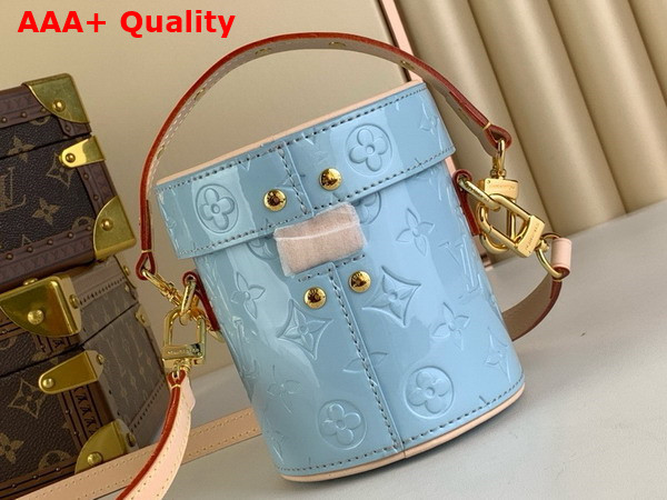 Louis Vuitton Astor Bag Sky Blue Monogram Vernis Embossed Cowhide Leather Replica