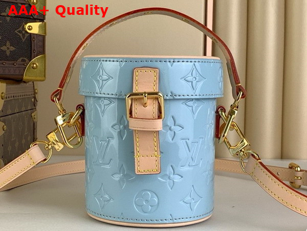 Louis Vuitton Astor Bag Sky Blue Monogram Vernis Embossed Cowhide Leather Replica