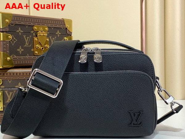 Louis Vuitton Avenue Messenger in Black Taiga Leather M11657 Replica