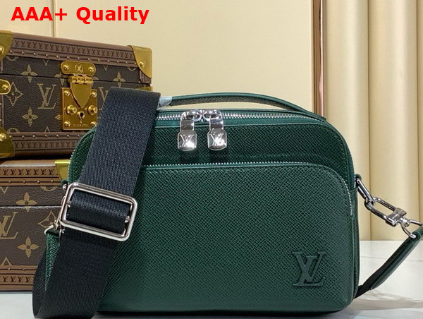 Louis Vuitton Avenue Messenger in Green Taiga Leather Replica