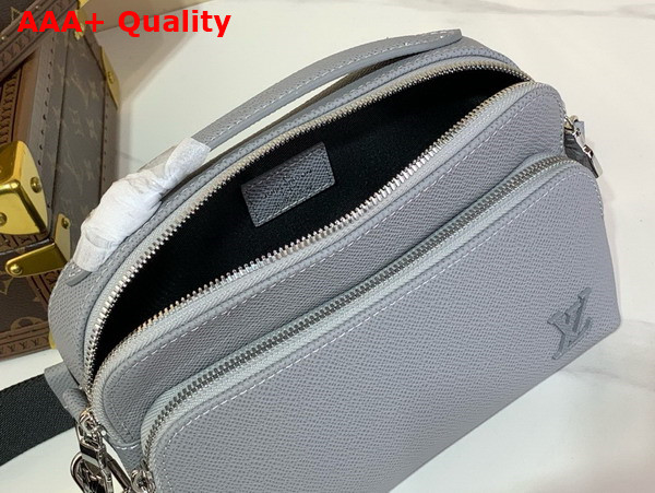 Louis Vuitton Avenue Messenger in Grey Taiga Leather Replica