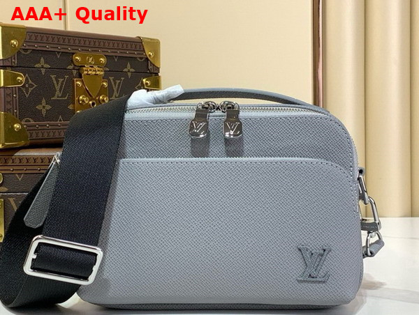 Louis Vuitton Avenue Messenger in Grey Taiga Leather Replica