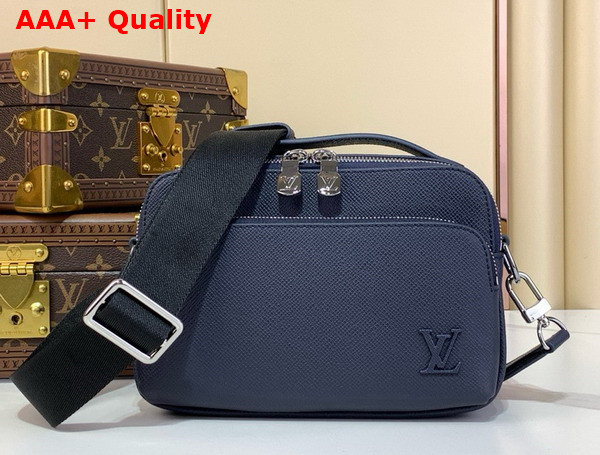 Louis Vuitton Avenue Messenger in Navy Blue Taiga Leather Replica