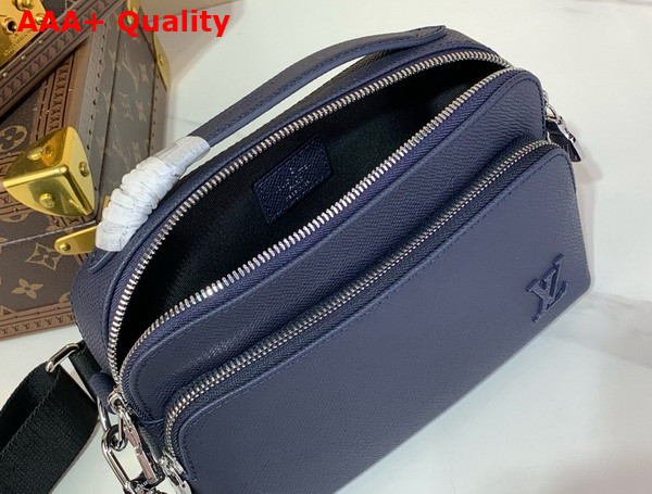 Louis Vuitton Avenue Messenger in Navy Blue Taiga Leather Replica