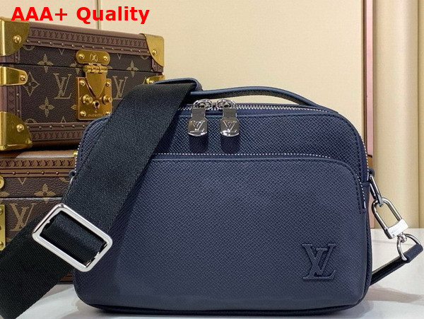 Louis Vuitton Avenue Messenger in Navy Blue Taiga Leather Replica