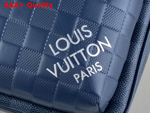 Louis Vuitton Avenue Slingbag Blue Sapphire Damier Infini Cowhide Leather and Damier Graphite Coated Canvas N40439 Replica