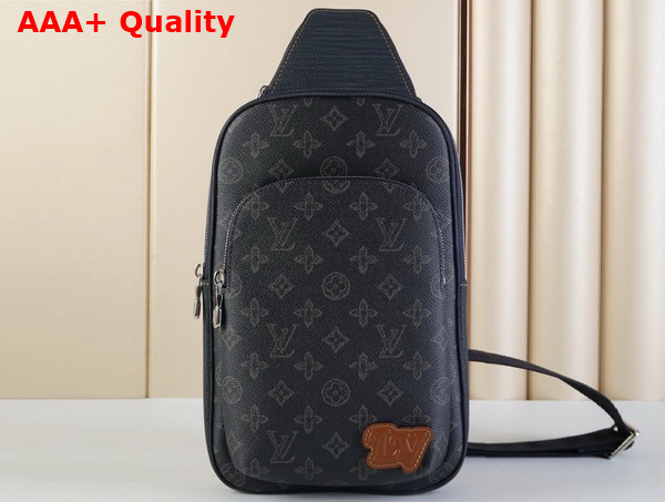 Louis Vuitton Avenue Sling Bag NM Dark Green Monogram Coated Canvas M46344 Replica