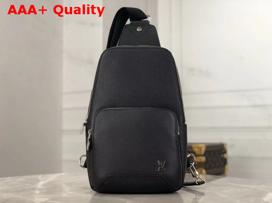 Louis Vuitton Avenue Sling Bag in Black Taiga Leather M30443 Replica