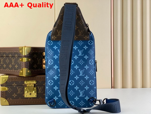 Louis Vuitton Avenue Slingbag NM in Atlantic Blue Monogram Coated Canvas M23782 Replica