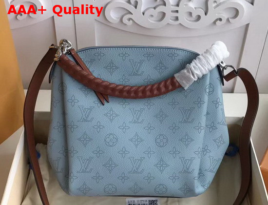 Louis Vuitton Babylone Chain BB Blue Mahina Perforated Calf Leather Replica