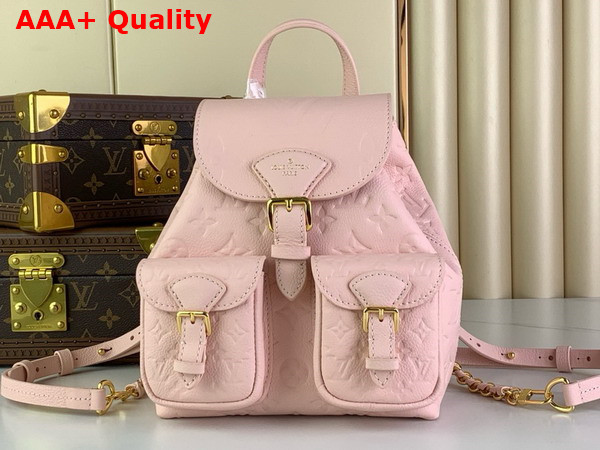 Louis Vuitton Backup Backpack in Pink Opale Monogram Empreinte Leather M47074 Replica