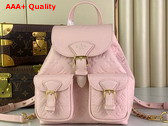 Louis Vuitton Backup Backpack in Pink Opale Monogram Empreinte Leather M47074 Replica
