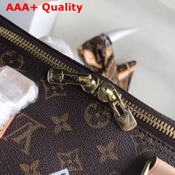 Louis Vuitton Bandoulieres 45 Monogram Canvas Featuring Creative Director Nicolas Ghesquieres Playful Take On Classic Hotel Stickers Replica