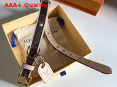 Louis Vuitton Baxter Dog Collar PM Monogram Canvas and Natural Leather Backing M58072 Replica