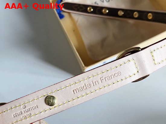 Louis Vuitton Baxter Dog Collar PM Monogram Canvas and Natural Leather Backing M58072 Replica