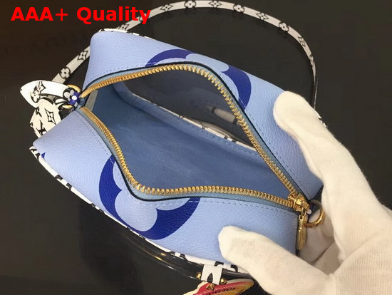 Louis Vuitton Beach Pouch Blue Monogram Coated Canvas and Transparent PVC Replica