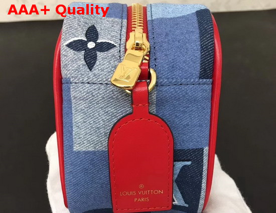 Louis Vuitton Beach Pouch Monogram Denim Canvas and Transparent PVC M68765 Replica