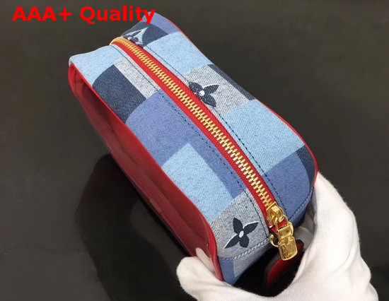 Louis Vuitton Beach Pouch Monogram Denim Canvas and Transparent PVC M68765 Replica