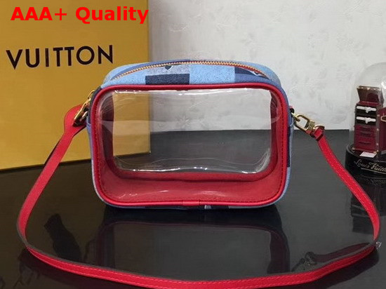 Louis Vuitton Beach Pouch Monogram Denim Canvas and Transparent PVC M68765 Replica