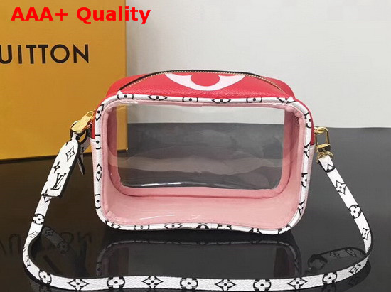 Louis Vuitton Beach Pouch Rouge Monogram Coated Canvas and Transparent PVC M67601 Replica