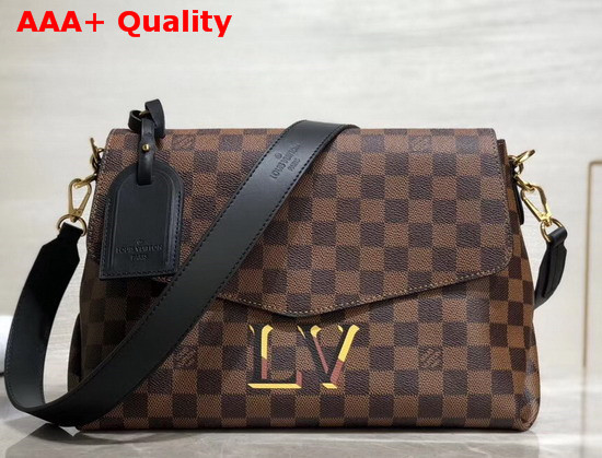 Louis Vuitton Beaubourg MM Noir Damier Ebene Coated Canvas N40177 Replica