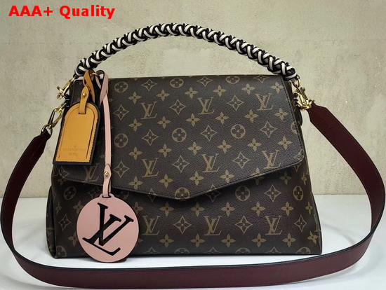 Louis Vuitton Beaubourg Monogram Coated Canvas with Burgundy Calf Leather Shoulder Strap Replica