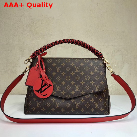 Louis Vuitton Beaubourg Monogram Coated Canvas with Red Calf Leather Shoulder Strap Replica