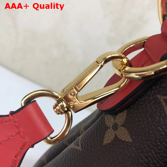 Louis Vuitton Beaubourg Monogram Coated Canvas with Red Calf Leather Shoulder Strap Replica