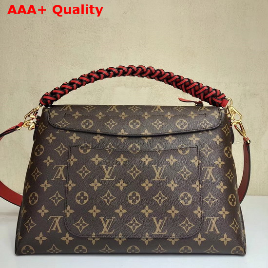 Louis Vuitton Beaubourg Monogram Coated Canvas with Red Calf Leather Shoulder Strap Replica