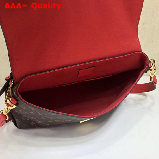 Louis Vuitton Beaubourg Monogram Coated Canvas with Red Calf Leather Shoulder Strap Replica