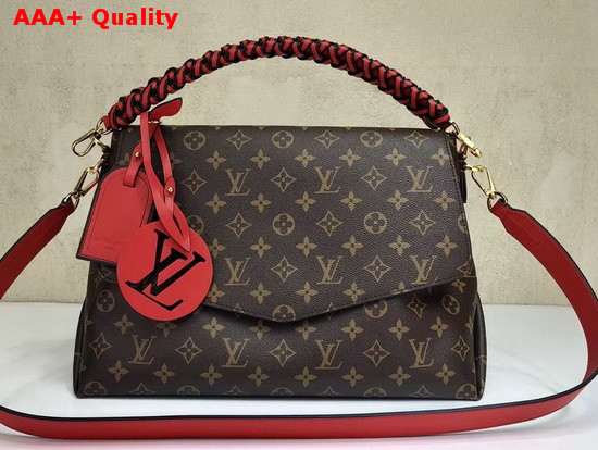 Louis Vuitton Beaubourg Monogram Coated Canvas with Red Calf Leather Shoulder Strap Replica