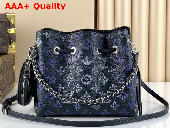 Louis Vuitton Bella Bag in Navy Blue Mahina Perforated Calfskin M59552 Replica