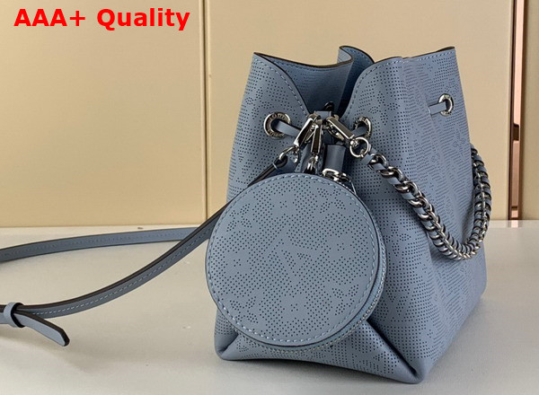 Louis Vuitton Bella Bucket Bag Bleu Horizon Blue Mahina Reverse Perforated Calfskin Leather M21582 Replica